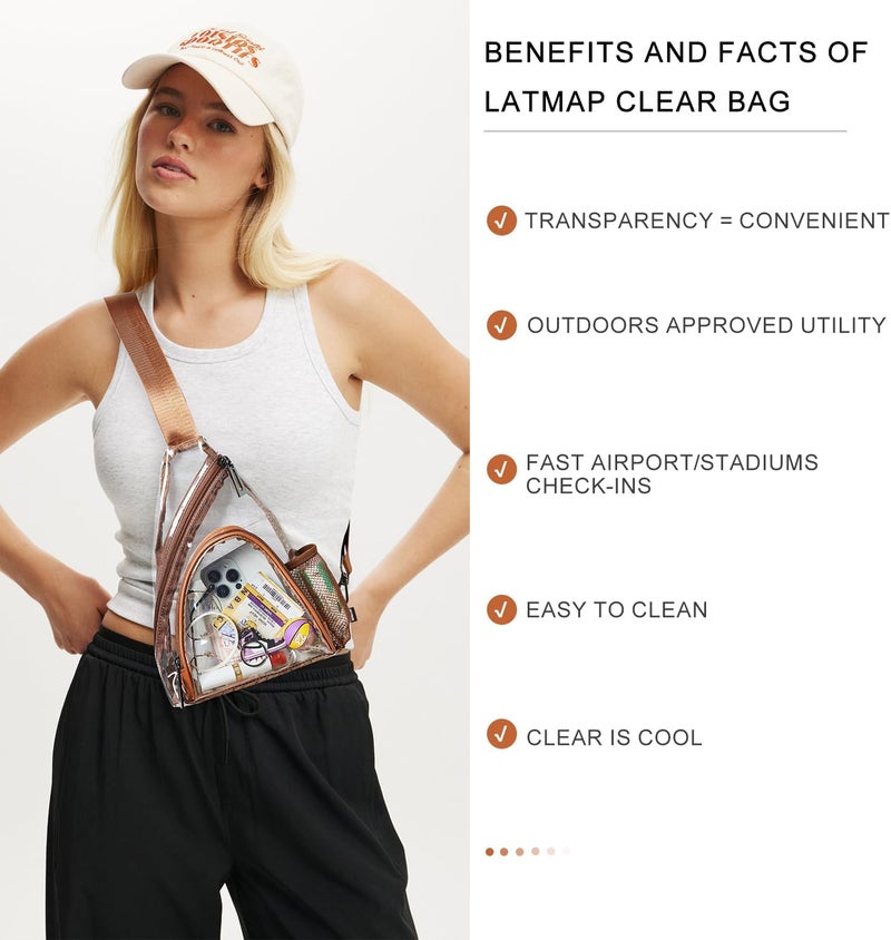 LATMAP 7L Sling Bag For Women Men Backpack Fanny Pack Crossbody Chest Travel Shoulder Belt Bags Purse Handbag PU Leather - Image 2